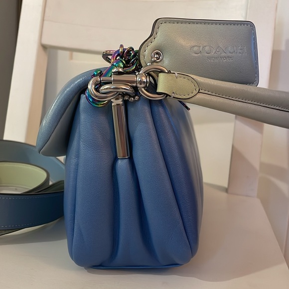 Coach Pillow Tabby 26 with Ombré Silver/Aqua Multi & Rexy Bag Charm Set - Picture 10 of 17